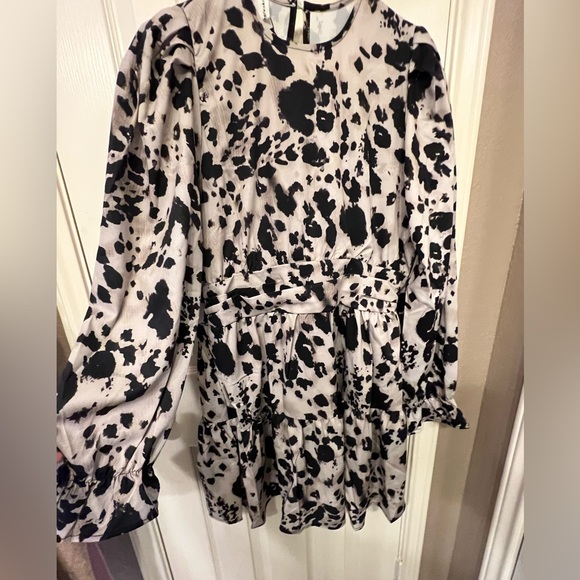 NWT Lai Meng Five Cats black and cream dress size 10 - Picture 4 of 6